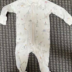 Animal Print baby Pajama Footies